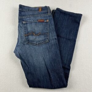 7 For All Mankind Jeans Women's Size 28 Blue Low-Rise Roxanne Skinny‎ 27" Inseam